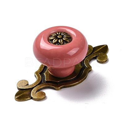 Round-shaped Porcelain Cabinet Door Knobs FIND-Z004-18E-1