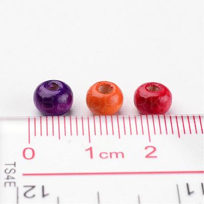 Lead Free Natural Wood Round Beads X-TB092MY-1