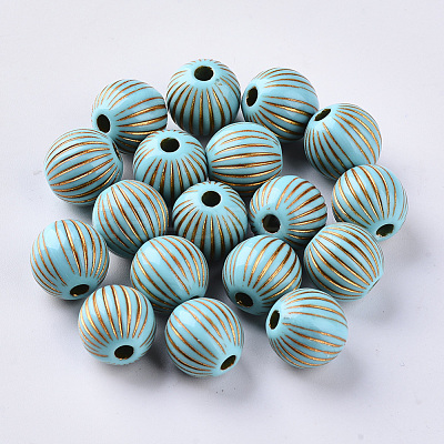 Plating Acrylic Beads X-OACR-S029-101-1