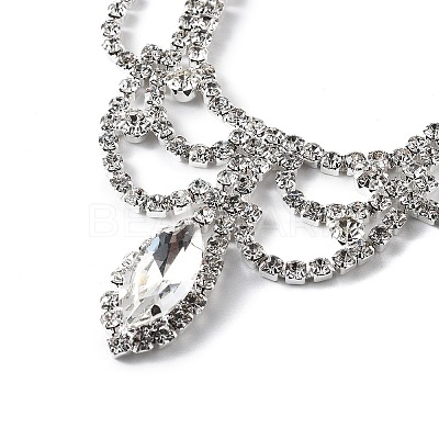 Alloy Rhinestone Hair Chain OHAR-M044-02A-S-1