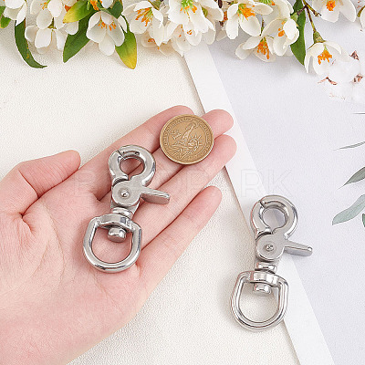 2Pcs Stainless Steel Swivel Clasps STAS-DC0015-60-1