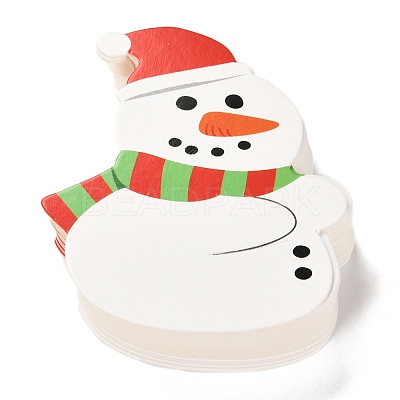 Christmas Theme Snowman Shape Paper Candy Lollipops Cards CDIS-I003-01-1