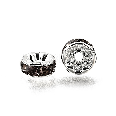 Brass Grade A Rhinestone Spacer Beads RB-A014-Z8mm-12S-1