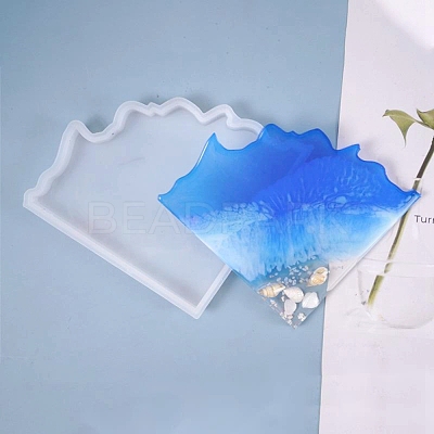 Irregular Cup Mat Mosaic  Silicone Molds DIY-K017-10-1