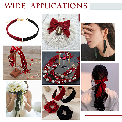 Velvet Ribbon SRIB-WH0006-18P-1