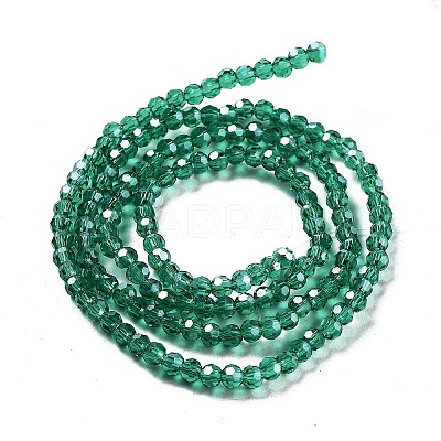 Electroplate Transparent Glass Beads Strands EGLA-A035-T3mm-A18-1
