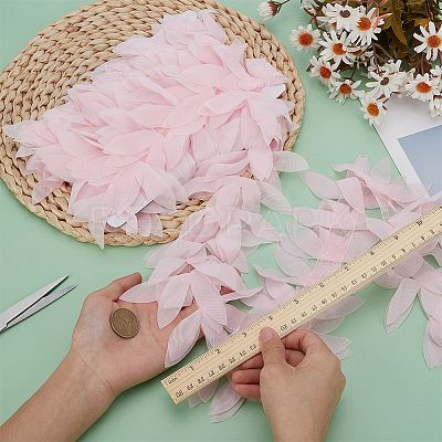 4.9~5 Yards Polyester Leaf Lace Ribbon DIY-FG0002-84-1