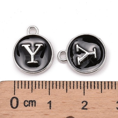 Platinum Plated Alloy Charms LS-ENAM-S118-02Y-P-1