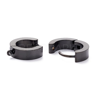 304 Stainless Steel Huggie Hoop Earrings Findings Ion Plating(IP) STAS-I167-01B-EB-1