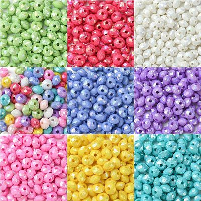 Opaque Acrylic Beads MACR-YW0003-55C-1