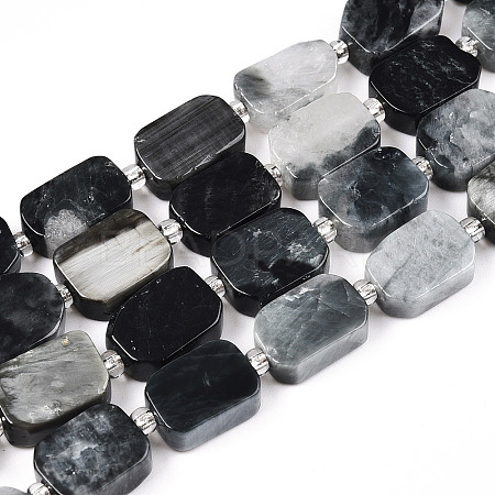 Natural Eagle Eye Stone Beads Strands G-C098-A16-01-1