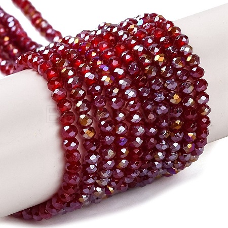 Baking Electroplate Glass Beads Strands DGLA-A039-J4mm-B19-1
