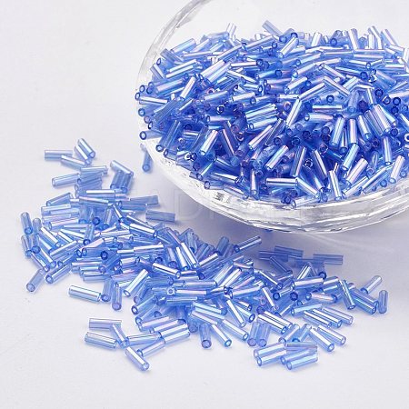 Glass Bugle Beads SEED-E001-9mm-166-1