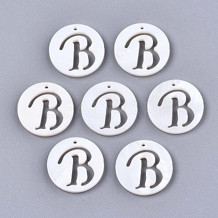 Natural Freshwater Shell Charms SHEL-S276-119B-1