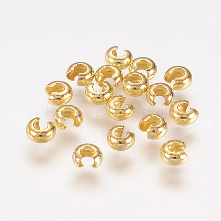 Brass Crimp Beads Covers LS-EC266-1G-1