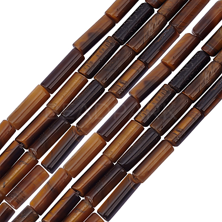 Olycraft 2 Strands Natural Tiger Eye Stone Beads Strands G-OC0004-89-1