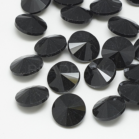 Pointed Back Glass Rhinestone Cabochons RGLA-T086-6mm-02-1
