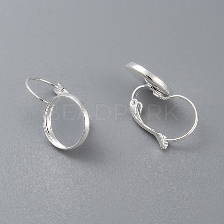 304 Stainless Steel Leverback Earring Settings LS-STAS-F191-03S-8mm-1