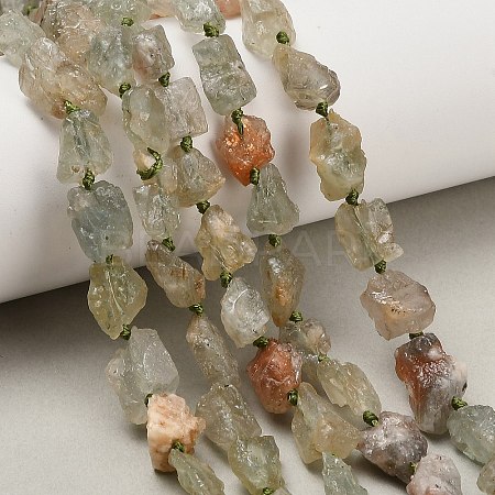 Raw Rough Natural Arusha Sunstone Beads Strands G-A322-B13-01-1