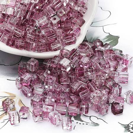 Spray Painted Glass Seed Beads SEED-A034-01H-1