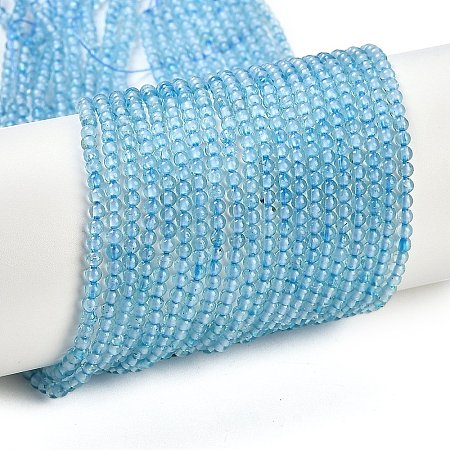 Natural Blue Topaz Beads Strands G-P553-A01-02-1