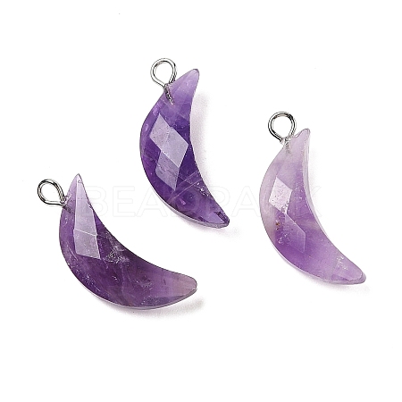 Natural Amethyst Pendants G-L614-D05-P05-1