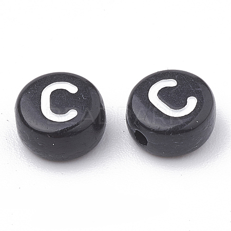 Opaque Acrylic Beads X-SACR-N002-02C-1