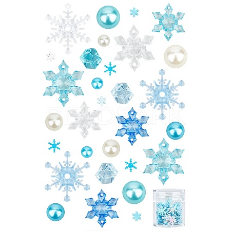 Winter Theme Imitation Pearl Vase Fillers DIY-BC0009-95-1