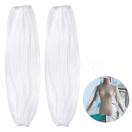 Polyester Detachable Long Mesh Sleeves AJEW-WH0248-758A-1