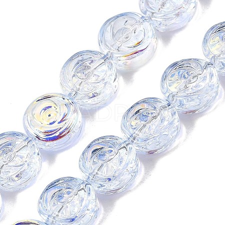 Electroplate Baking Paint Transparent Glass Beads Strands GL-CBA2ED2-05J-1