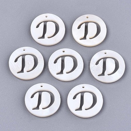 Natural Freshwater Shell Charms SHEL-S276-119D-1