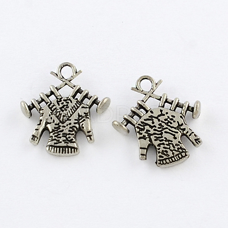Tibetan Style Zinc Alloy Pendants TIBEP-R334-128AS-RS-1