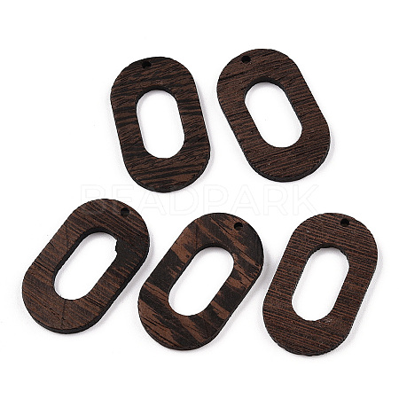 Natural Wenge Wood Pendants WOOD-T023-57-1