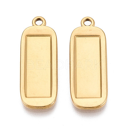 304 Stainless Steel Pendant Cabochon Settings STAS-N108-64G-1