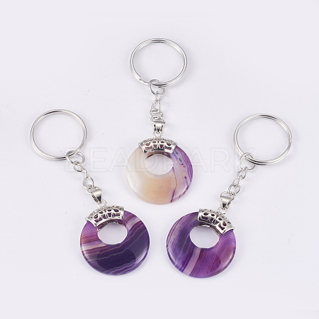 Natural Agate Keychain KEYC-P041-D09-1