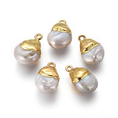Natural Cultured Freshwater Pearl Pendants PEAR-F011-65G-1