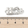 Brass Micro Pave Clear Cubic Zirconia Interlocking Clasps KK-U059-16P-3