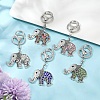 Alloy Rhinestone Keychain KEYC-YW00178-01-4