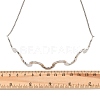 304 Stainless Steel Wavy Line Choker Slider Necklaces NJEW-Z106-01P-5