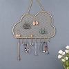 Iron Grid Shape Wall Mount Earring Display ODIS-P010-01G-1