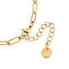 Ion Plating(IP) 304 Stainless Steel Paperclip Chain Necklace NJEW-D045-14G-04-2