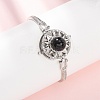 Rotating Sun Natural Obsidian Link Bracelets GG-CBA0251-11P-10-1