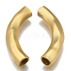 Brass Curved Tube Beads KK-K238-38MG-2