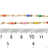 Ion Plating(IP) 304 Stainless Steel Enamel Oval Dapped Chains CHS-G037-01G-2