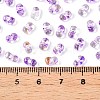 Spray Painted with Glitter Powder Glass Seed Beads SEED-T007-09B-4