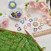 40Pcs 8 Colors Iron Knitting Stitch Marker Rings DIY-FG0007-90-4