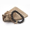 Natural Lava Rock Beads Stretch Bracelets BJEW-JB03852-05-4