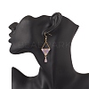 Glass Seed Braided Triangle Dangle Earrings EJEW-MZ00053-02-3