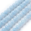 Dyed Natural White Jade Beads Strands G-P407-01-4