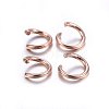 304 Stainless Steel Open Jump Rings STAS-O107-06RG-F-3